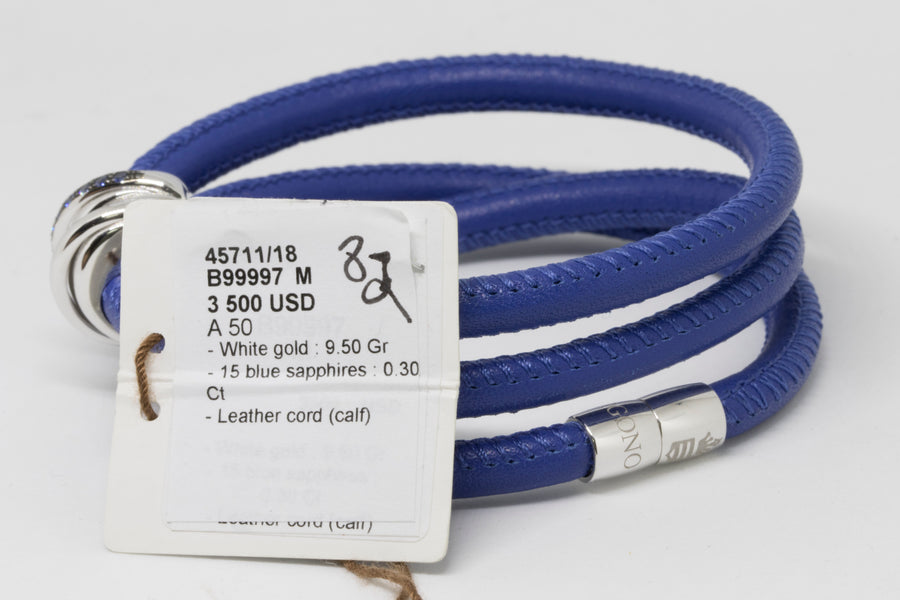 de GRISOGONO 18-karat White Gold and Sapphire Allegra Bracelet - eJewels